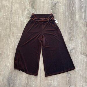 90s velvet wide-leg pants